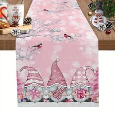 Linen Tablecloths Shein Dreamy Christmas Table Runner Snowflake Gnome Design Tablecloth