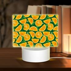 Orange Lighting Vsdgher Orange Lemon Rectangular Acrylic Night Light