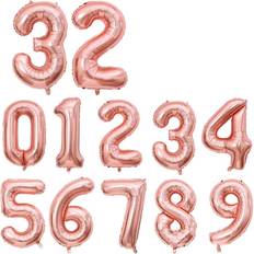 Rose Gold Balloons Shein Rose Gold Number Balloon 1pc