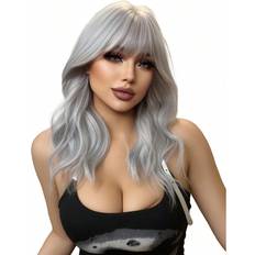 Silver Extensions & Wigs Shein 20 Inch Silver Synthetic Curly Hair Wig