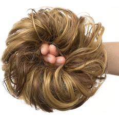 Hair Buns Shein Black Messy Bun Hair Piece Wavy Curly Scrunchies Synthetic Chignon Ponytail Hair Extensions Thick Updo Hairpieces For Women 8inch