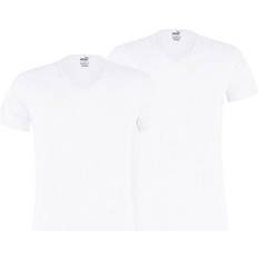 Men's Underwear Puma Basic Herren V-Neck T-Shirt 2er-Pack - Weiß