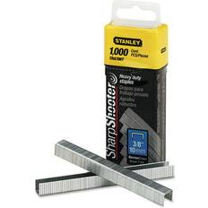 Stanley Staple Guns Stanley Sharpshooter Heavy-Duty Tacker Staples 0.38 Leg 0.5 Crown Steel 1000 Box Staple Gun