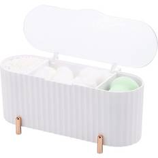 White Makeup Storage Happon White Makeup Organiser 3 Compartments