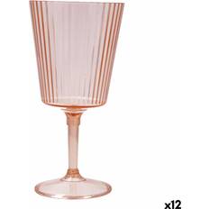 Plástico Copas de Vino Quid Wineglass Sunset Coral Plastic 400 ml Set of 12 Wine Glass