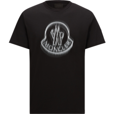 Moncler T-shirt En Coton À Logo Flouté - Noir