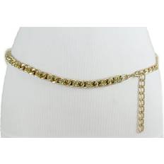 Mesh - Women Belts Alwaystyle4you Women Gold Metal Chain Mesh Belt - Plus Size XL