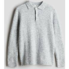 Grå Pikéskjorter H&M Knit Polo Shirt - Gray