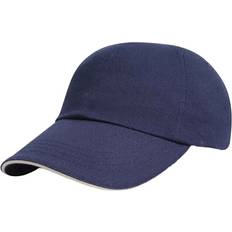 Result Heavy Brushed Cotton Low Profile Baseball Cap - Navy/White