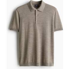 Polo Shirts H&M Slim Fit Wool Polo Shirt - Brown