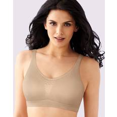 Bali Microfiber Crop Top Bralette Comfort Revolution T-Shirt - White/Nude