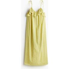 Kleider H&M Flounce Trimmed Camisole Dress - Yellow