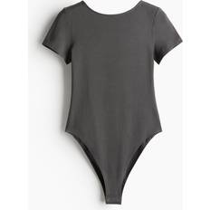 Shapewear & Under Garments H&M Scoop-Back Bodysuit - Gray