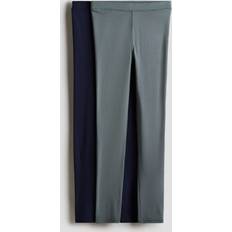 Cotton Base Layer Children's Clothing H&M Thermolite Longjohns 2-Pack - Navy Blue/Dark Khaki Green