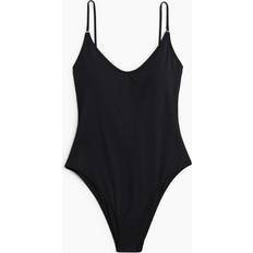 Swimsuits H&M Padded-Cup High-Leg Swimsuit - Black