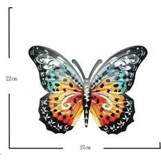 Garden & Outdoor Environment Goodhd Large Metal Butterfly Blue Wall Art 22 x 27 cm