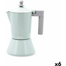 Italiensk Kaffekande Ozon Grøn Metal 6 Kopper
