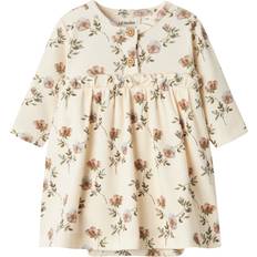 L Kjoler Børnetøj Lil'Atelier Turtledove Flowers Body Kjole - Turtledove/Olive