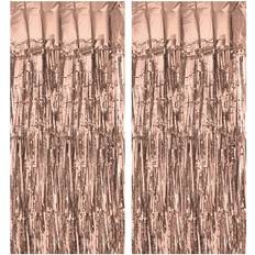 Rose Gold Party Decorations Uxcell Rose Gold Foil Curtain Backdrop 3.3ft x 8.2ft 2 Pcs