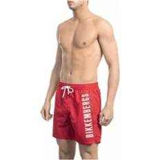 Multicoloured Swimming Trunks Bikkembergs Swim Short - Red