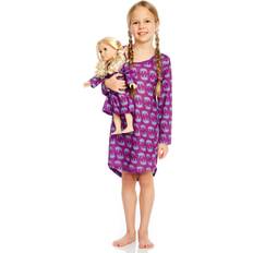 Black - Girls Nightgowns Leveret Girls Doll Nightgown Elephant - Black