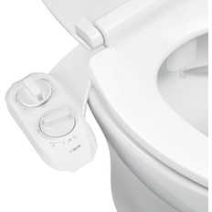 Toilets Luxe Bidet 2Go Products LLC, NEO 185 Plus Next-Generation Toilet Seat Attachment with Innovative EZ-Lift Hinges Dual Nozzles and 360 Self-Cleaning Mode (White)