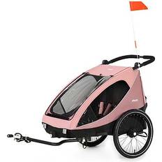 Bicycle Carts & Tandem Bike Trailers Hauck Dryk Duo Rose