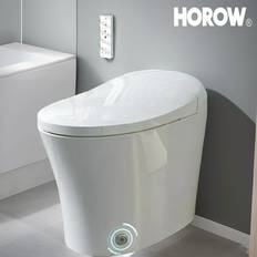 Toilets Horow horowbath, Smart Toilet with Heated Bidet Modern Bidet Toilet With Instant Warm Water and Pre-Wet 1/1.27 GPF Tankless Toilet HR-T16