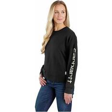 Tencel Sweaters Carhartt Graphic Crew-Neck Long Sleeve Sweatshirt - Black