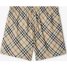 Burberry Herr Badkläder Burberry Rutiga Badshorts - Beige