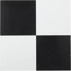 Ergode PowerSellerUSA, Sterling Black & White 12x12 Self Adhesive Vinyl Floor Tile 20 Tiles/20 sq. ft