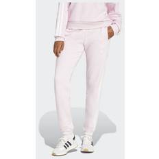 Collegehousut - Vaaleanpunainen Essentials 3-Stripes French Terry Cuffed Joggers - Clear Pink/White