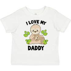 Tops Inktastic Cute Sloth I Love My Daddy T-Shirt - Green Leaves