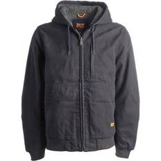 Timberland Men Outerwear Timberland Gritman Canvas Hooded Jacket - Jet Black