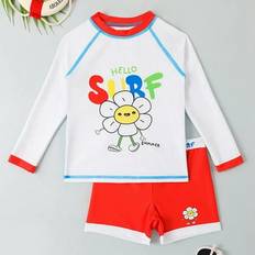 Silver Swimwear Children's Clothing Silvercell Children Summer Split Swimsuit Set - Cute Pattern