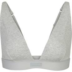 Bras SKIMS Cotton Rib Plunge Bralette - Light Heather Grey