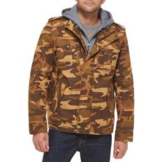 Levi's Hooded Military Jacket - Brown Camo/Sherpa Lined