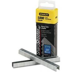 Stanley Staple Guns Stanley Sharpshooter Heavy-Duty Tacker Staples 0.38 Leg 0.5 Crown Steel 1 000 pcs Staple Gun