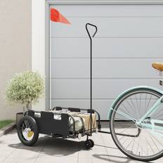 Cykelkärror & Påhängscyklar vidaXL Black Oxford Fabric and Iron Bike Trailer