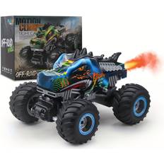 Temu Remote Control Dinosaur Car, 2.4ghz Remote Control Monster Truck, Monster Car, Spray Truck Rc Cars For Boys 4-7 8-12 And Girls