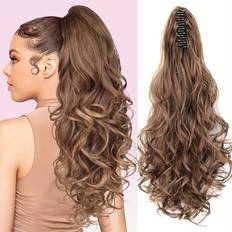 Best Ponytails Temu Elegant Curly Wave Ponytail Extension 18 Inch