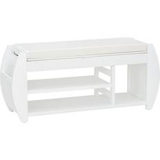 Fiberboards Benches George Oliver Retro Multifunctional White Bench