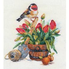 100% Bomuld Håndarbejdssæt Alisa Spring Time Cross Stitch Kit
