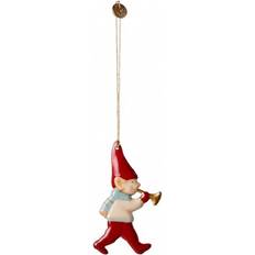 Maileg Santa with Trumpet Multicolour Julgranspynt 9cm