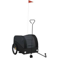 vidaXL Cykelanhænger 45 kg Jern Sort