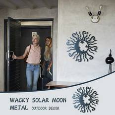 Garden & Outdoor Environment Apmemiss Wacky Solar Metal Wall Art Decor