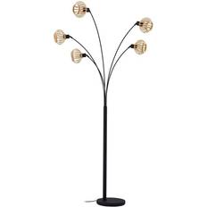 Bambu Lattiavalaisimet Lindby Lielle Brown/Black Floor Lamp 190cm