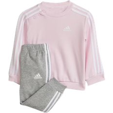 adidas Infant Essentials 3-Stripes Jogger Set - Clear Pink/White