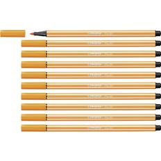 Stabilo Premium FeltTip Pen 68 Orange 10-pack