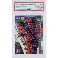 Topps Lamine Yamal Spain National Team Autographed 2024 Now Spain UEFA Euro Winners #59 PSA Authenticated 10/10 Card